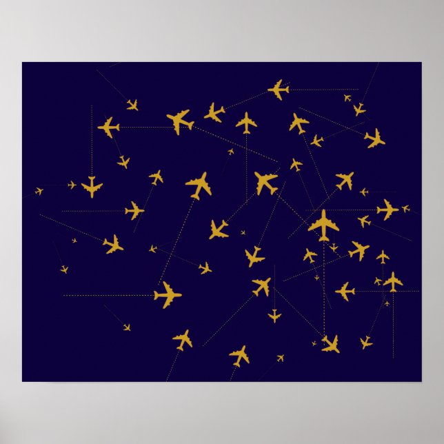 flyglinjer för resor poster (Framsidan)