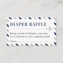 Flyglinjereseblad Raffle Biljett Baby Shower Tilläggskort