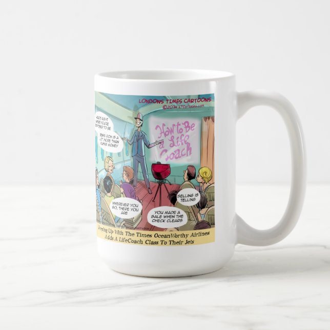 Flygliv LifeCoach Klass Roligt Kaffemugg (Höger)