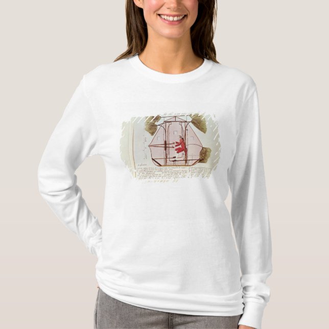 Flygmaskinen av Jean Pierre Blanchard T Shirt (Framsida)