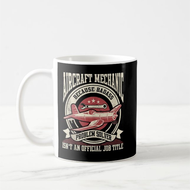 Flygmekaniker Flygplansmekaniker Luftfarts mekanik Kaffemugg (Vänster)