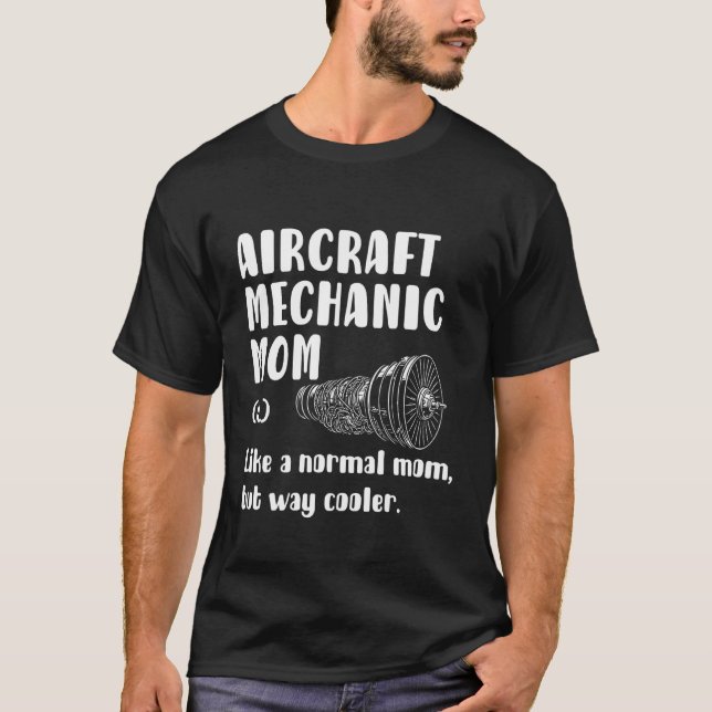 Flygmekaniker Mamma Mors Dag Definition T Shirt (Framsida)