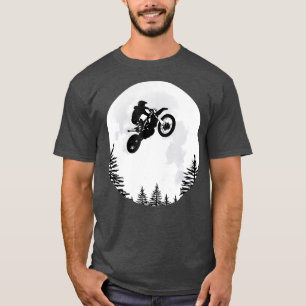 FLYGMOTOCROSS DIRTBIKE ÖVER Tshirt Måne T Shirt