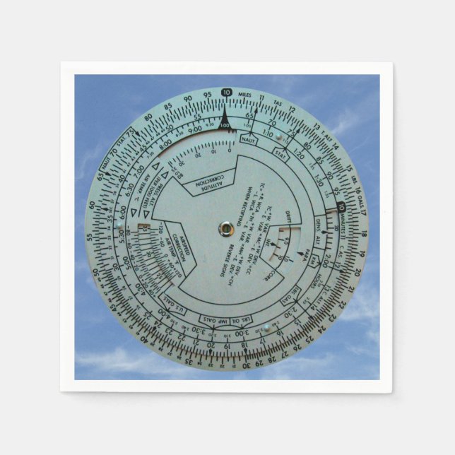 Flygnavigeringsdator Pappersservett (Framsidan)