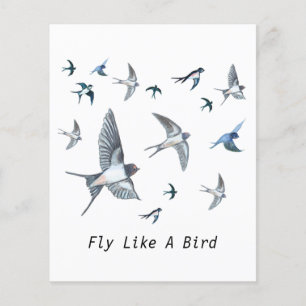 Flygning av Sväljande fågelillustration Flygblad