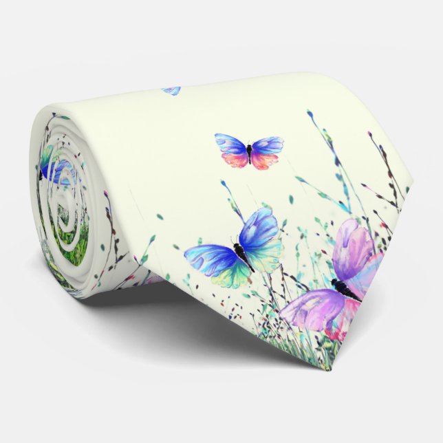 Flygning Butterfly Neck Tie Slips (Rullad)