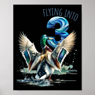 Flygning i 3 Anka med jakt på 3:e födelsedagen Par Poster
