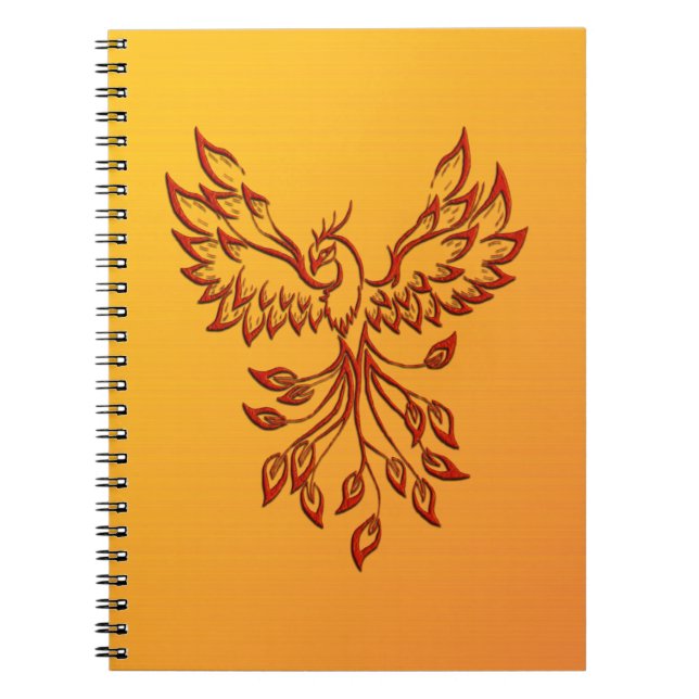Flygning i A Phoenix Anteckningsbok Med Spiral (Framsidan)