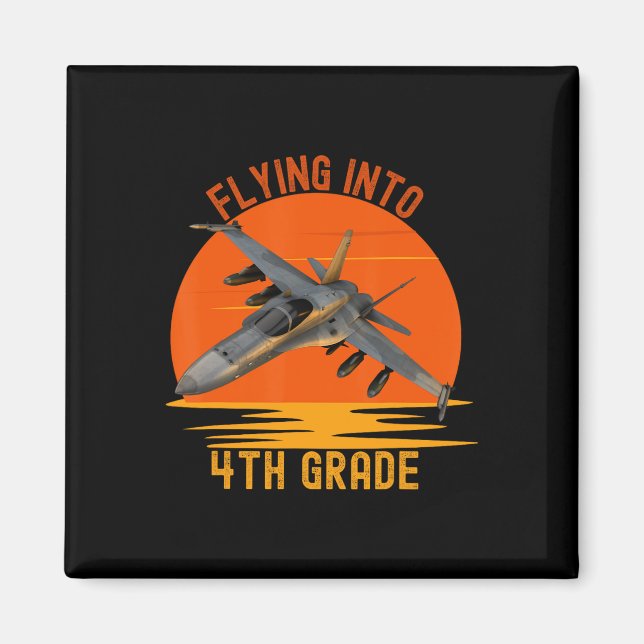 Flygning i fjärde Klass-bojorna Back to school Jet Magnet (Framsidan)