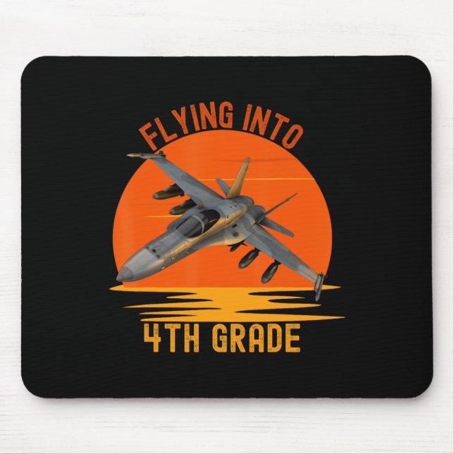 Flygning i fjärde Klass-bojorna Back to school Jet Musmatta (Framsidan)