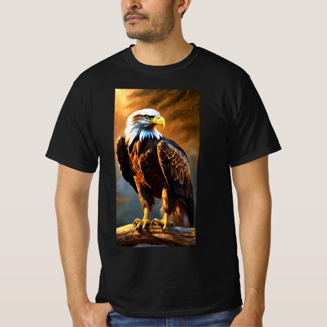 "Flygning i Majestic Eagle Tee" T Shirt (Framsida)