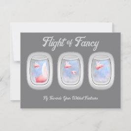 Flygning i tidigare flygplan Finare-Grisar P Vykort