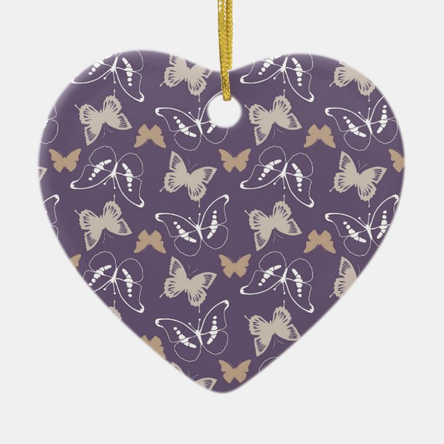 Flygning med Butterflies Julgransprydnad Keramik (Framsidan)