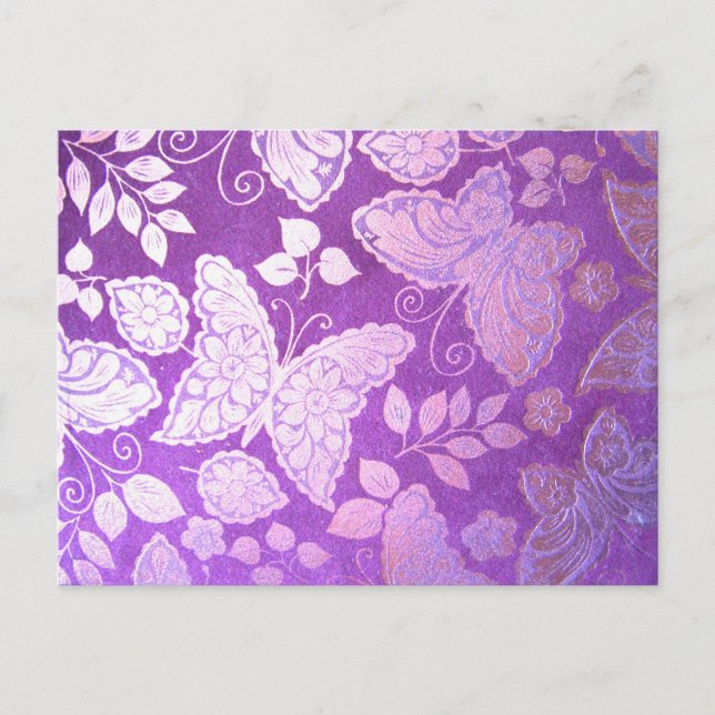 Flygning med fjäril-design vykort (Framsida)