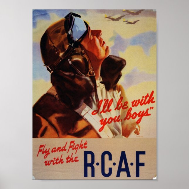 Flygning och kamp med RCAF Poster (Framsidan)