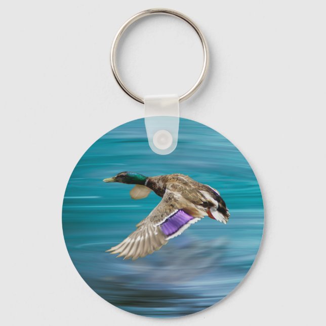 Flygning på Mallard anka Nyckelring (Framsida)