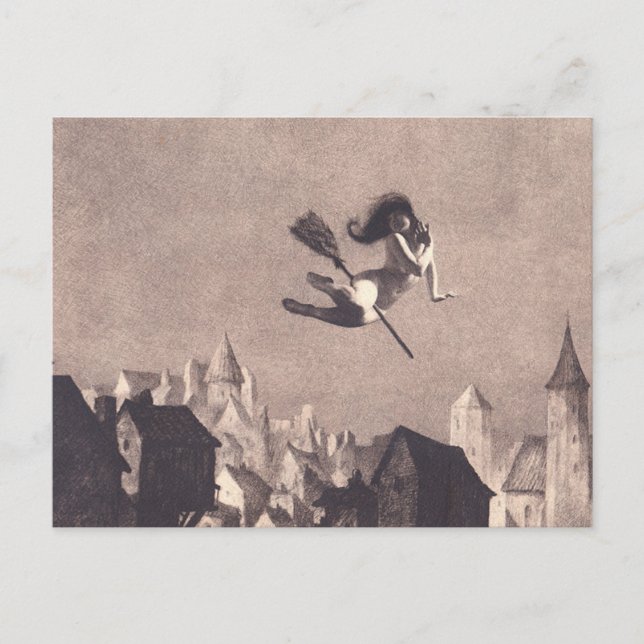 Flygning till Sabbath William Mortensen Vykort (Framsida)