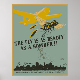 Flygningen är lika död som en bombare poster