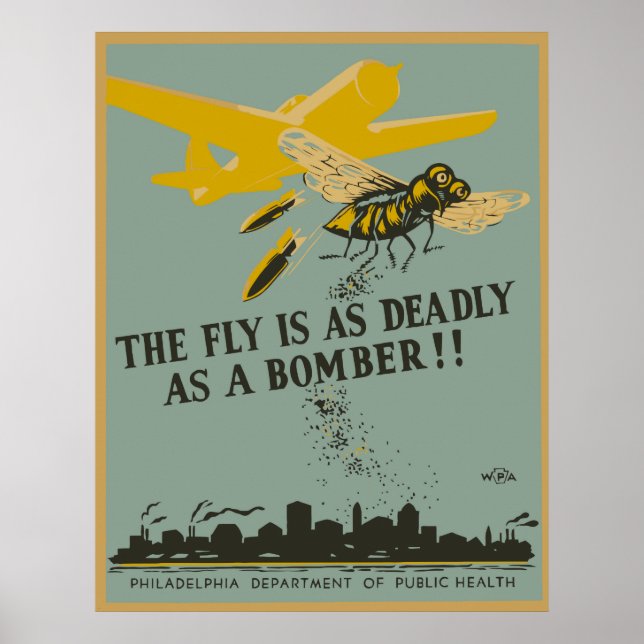 Flygningen är lika död som en bombare poster (Framsidan)