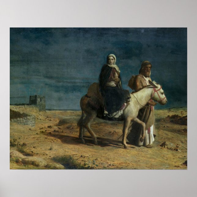 Flygningen från Herods svärd, 1880 (olja på c Poster (Framsidan)