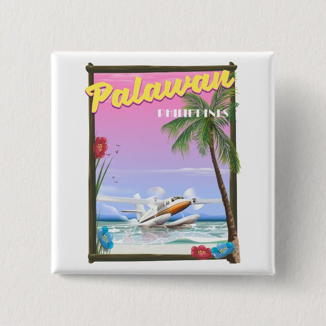Flygningen i Palawan Filippinerna poster Knapp (Framsida)