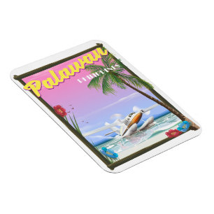 Flygningen i Palawan Filippinerna poster Magnet
