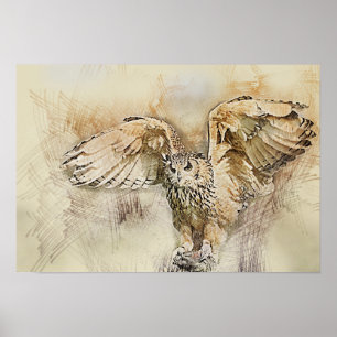 Flygningen Uggla Poster