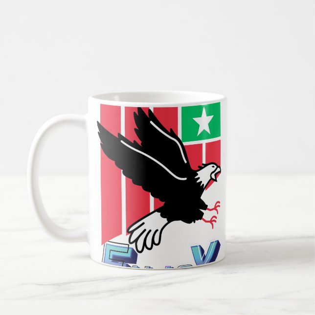 flygörn, USA flagga, symbolisk, patriotism Kaffemugg (Vänster)