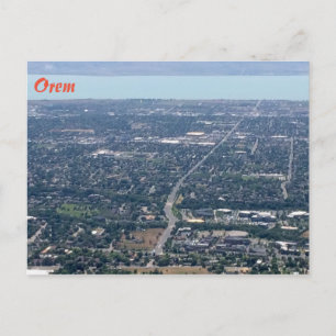 Flygpanorama över Orem och Utah Lake Vykort