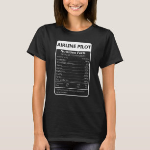 Flygpilot Nutrition Facts Sarkastic Graphic T Shirt
