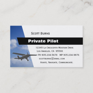 Flygpilot Visitkort