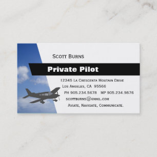 Flygpilot Visitkort