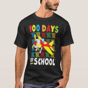 Flygplan 100 dagar skolapparat för lärare B T Shirt