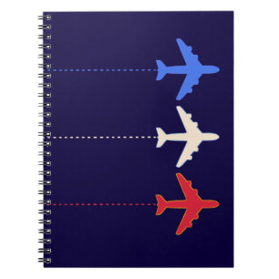 Flygplan Anteckningsbok Med Spiral
