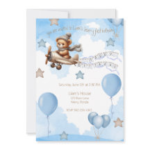 Flygplan Bear-y första födelsedagsblått