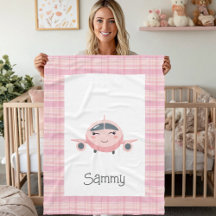 Flygplan Bebis Flicka Rosa Grå Söt Baby Shower