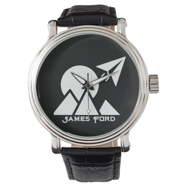 Flygplan,Berg & Solnedgång,Minimalistisk Personlig Armbandsur (Framsida)