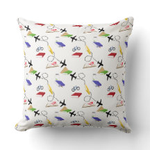 Flygplan Bicycle Bokar Red Gult Blue Travel