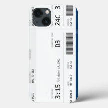 flygplan biljett iphone 7/8 fodral