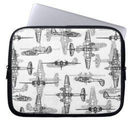 Flygplan Blåavtryck 1 Neoprene Laptop sleeve