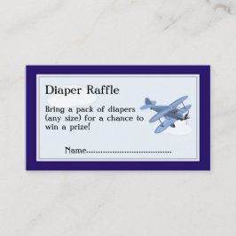 Flygplan Diaper Raffle Biljett, Clouds and Himmel Tilläggskort