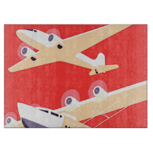 Flygplan flygande vintage WPA färgrik