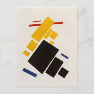Flygplan flyger av Kazimir Malevich Vykort