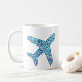 Flygplan "född till flygning" kaffemugg