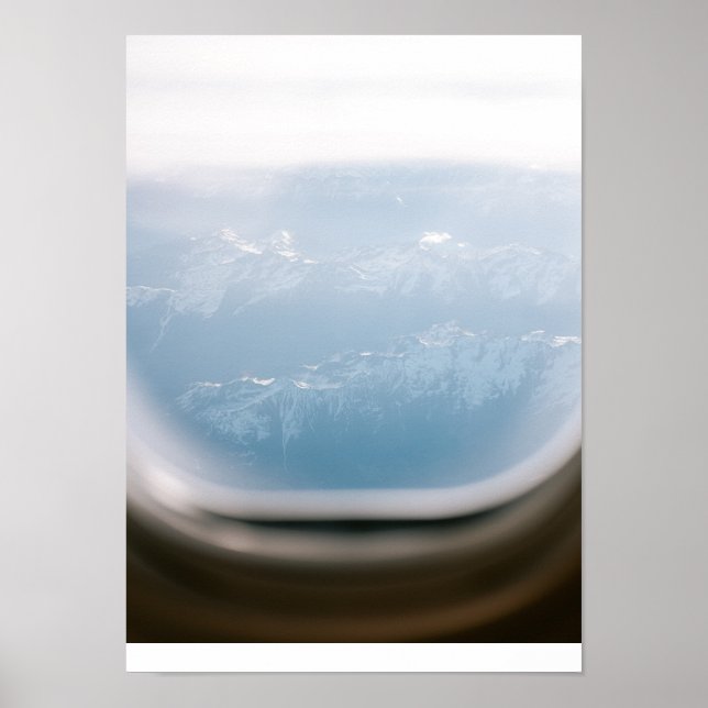Flygplan-fönstervy | Travel Fotography print Poster (Framsidan)