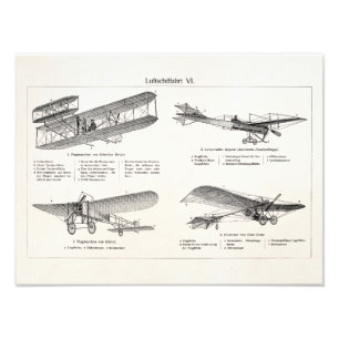 Flygplan för antikvitet för Biplane för Fototryck