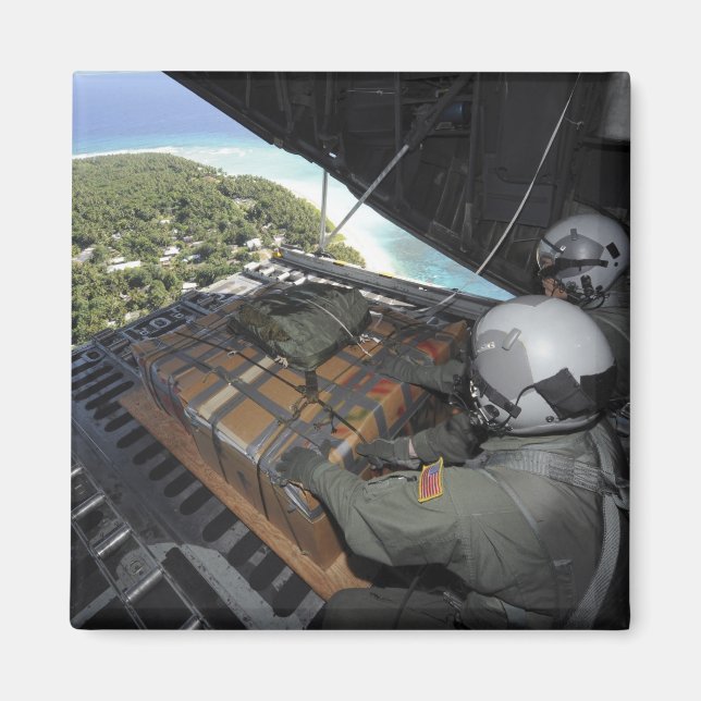 Flygplan för donerade varor 2 magnet (Framsidan)