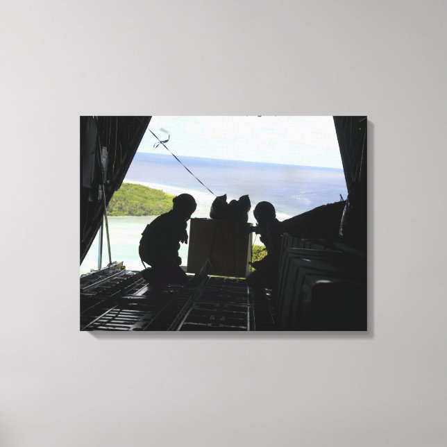 Flygplan för donerade varor canvastryck (Framsida)