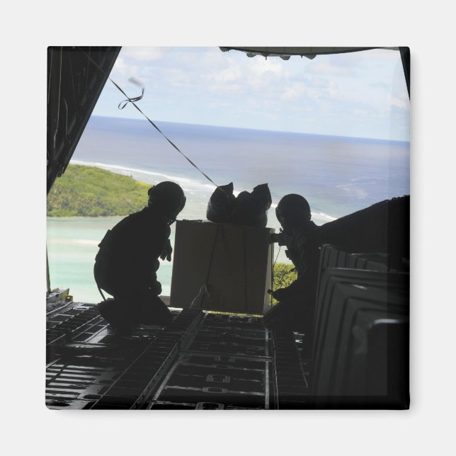 Flygplan för donerade varor magnet (Framsidan)