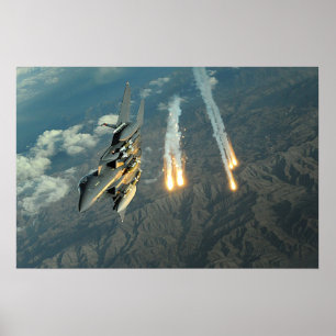 Flygplan för F--15Estrejkaörn Poster